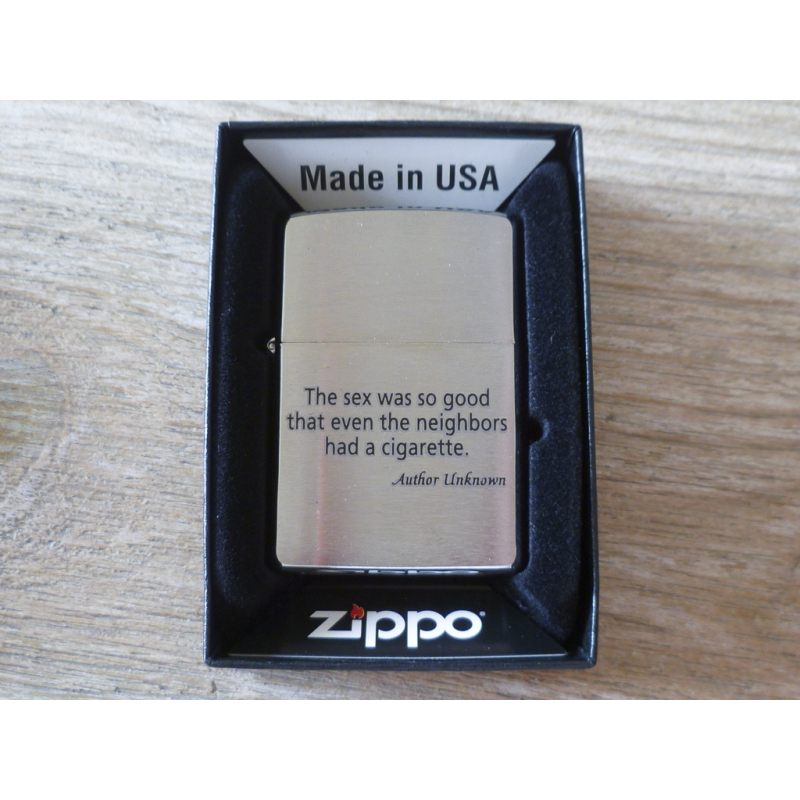 Zippo Lighter The Sex Was Soo Good That Even The Neighbors Smo Tabak Pietsch 