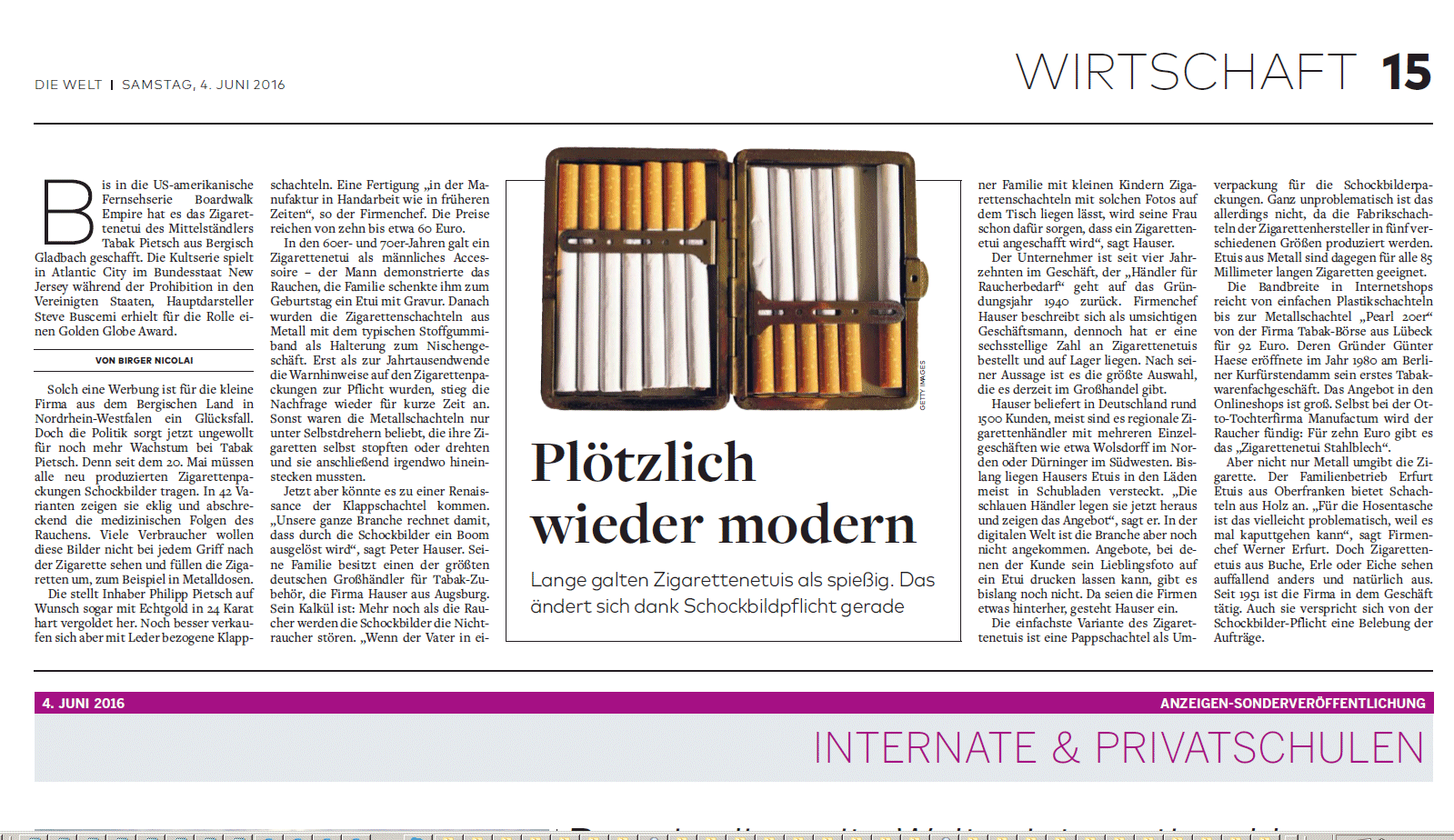 Zigarettenetuis - Handarbeit - Made in Germany - GERMANUS